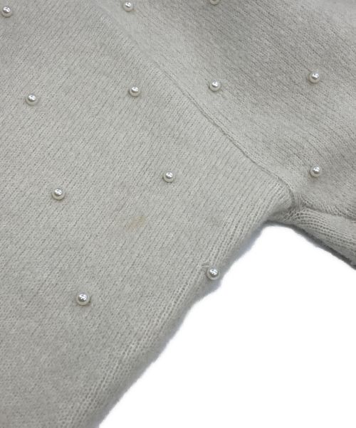 Rirandture（リランドチュール）Rirandture (リランドチュール) パールコクーンニットジャケット ベージュ サイズ:2の古着・服飾アイテム