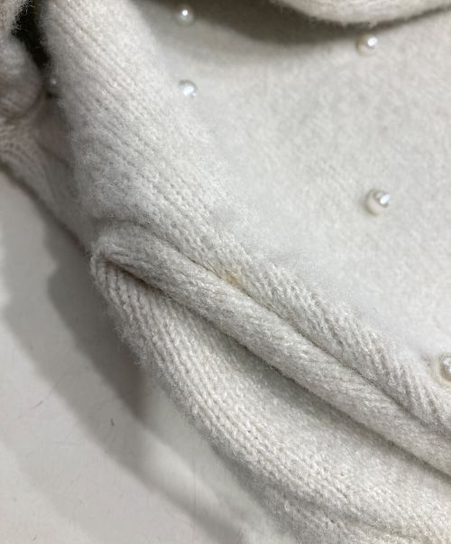 Rirandture（リランドチュール）Rirandture (リランドチュール) パールコクーンニットジャケット ベージュ サイズ:2の古着・服飾アイテム