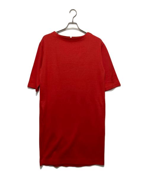 THE LIBRARY（ザ ライブラリー）THE LIBRARY (ザ ライブラリー) シルキーダブルフェイスワンピース レッド サイズ:Fの古着・服飾アイテム