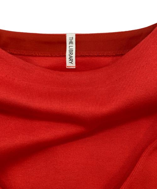 THE LIBRARY（ザ ライブラリー）THE LIBRARY (ザ ライブラリー) シルキーダブルフェイスワンピース レッド サイズ:Fの古着・服飾アイテム