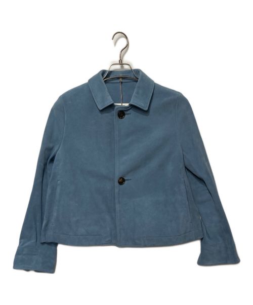 45R（フォーティファイブ・アール）45R (フォーティーファイブアール) スウェードの四角ジャケット ブルー サイズ:2の古着・服飾アイテム