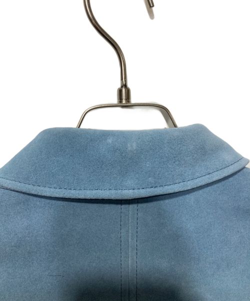 45R（フォーティファイブ・アール）45R (フォーティーファイブアール) スウェードの四角ジャケット ブルー サイズ:2の古着・服飾アイテム