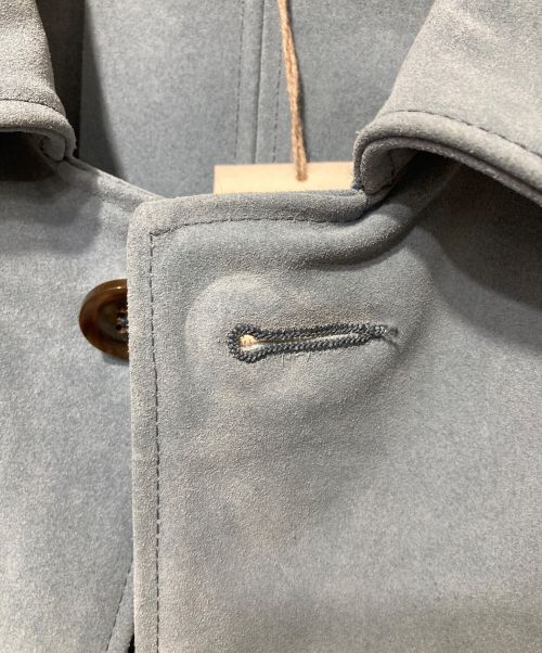 45R（フォーティファイブ・アール）45R (フォーティーファイブアール) スウェードの四角ジャケット ブルー サイズ:2の古着・服飾アイテム