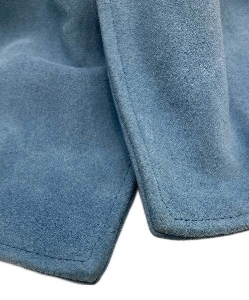 45R（フォーティファイブ・アール）45R (フォーティーファイブアール) スウェードの四角ジャケット ブルー サイズ:2の古着・服飾アイテム