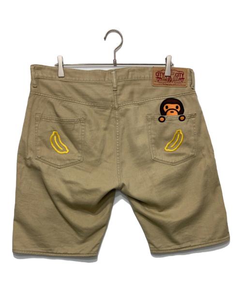 A BATHING APE（アベイシングエイプ）A BATHING APE (ア ベイシング エイプ) ハーフパンツ ベージュ サイズ:XLの古着・服飾アイテム