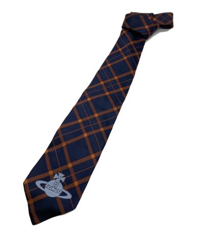 未使用タグ付　ヴィヴィアンウエストウッド　ネクタイ　茶色　オーブ　総柄 3076000631121335_01_2828w.jpeg