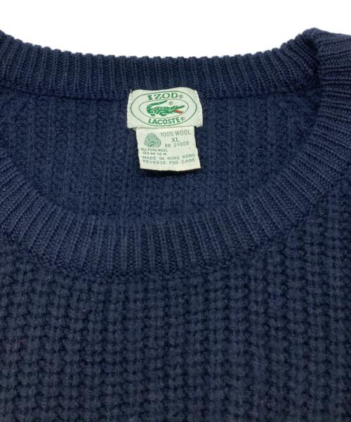 IZOD LACOSTE（アイゾッド ラコステ）IZOD LACOSTE (アイゾッド ラコステ) ウールニット ネイビー サイズ:XLの古着・服飾アイテム