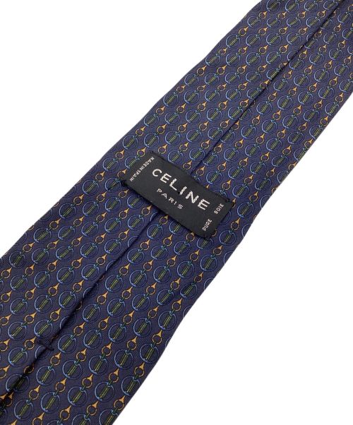 CELINE（セリーヌ）CELINE (セリーヌ) シルクネクタイ ネイビー サイズ:-の古着・服飾アイテム