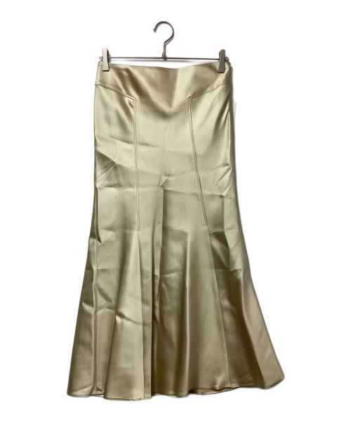 DES PRES（デ プレ）DES PRES (デ プレ) レザーライクサテンマーメイドマキシスカート ベージュ サイズ:34の古着・服飾アイテム