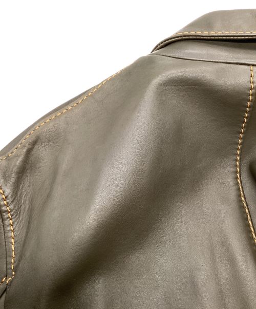 DKNY（ダナキャランニューヨーク）DKNY (ダナキャランニューヨーク) テーラードラムレザージャケット ブラウン サイズ:Sの古着・服飾アイテム