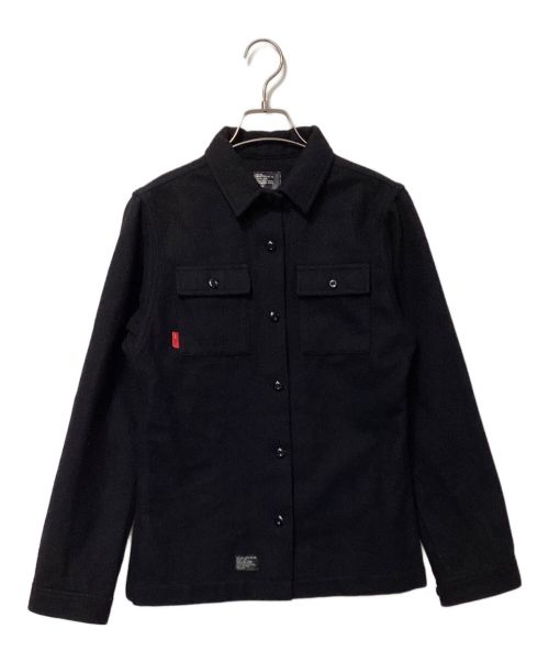 WTAPS（ダブルタップス）WTAPS (ダブルタップス) TYPE-BUDSウールブレンドシャツ ブラック サイズ:表記無しの古着・服飾アイテム