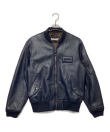 Schott×JOURNAL STANDARD（ショット×ジャーナルスタンダード）の古着「別注MA-1レザージャケット」｜ネイビー