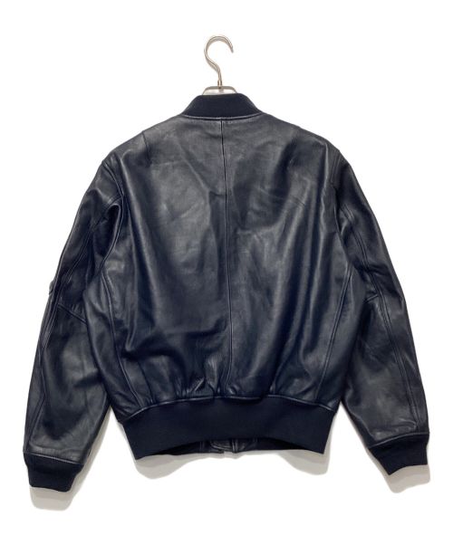 Schott（ショット）Schott (ショット) JOURNAL STANDARD (ジャーナル スタンダード) 別注MA-1レザージャケット ネイビー サイズ:Lの古着・服飾アイテム