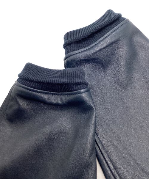 Schott（ショット）Schott (ショット) JOURNAL STANDARD (ジャーナル スタンダード) 別注MA-1レザージャケット ネイビー サイズ:Lの古着・服飾アイテム