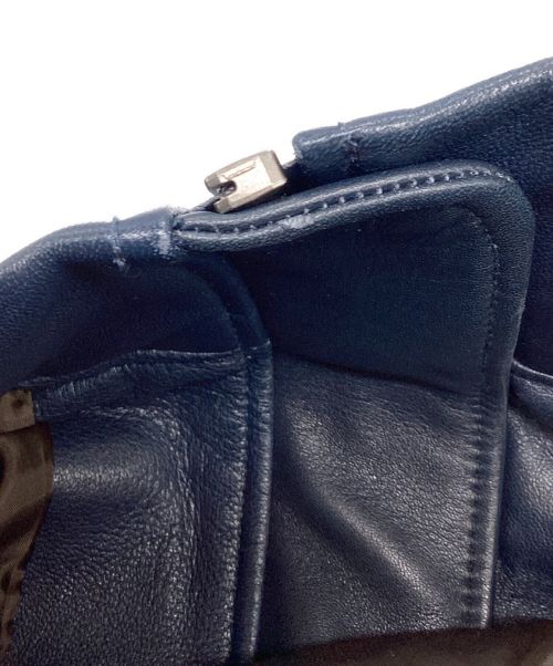 Schott（ショット）Schott (ショット) JOURNAL STANDARD (ジャーナル スタンダード) 別注MA-1レザージャケット ネイビー サイズ:Lの古着・服飾アイテム