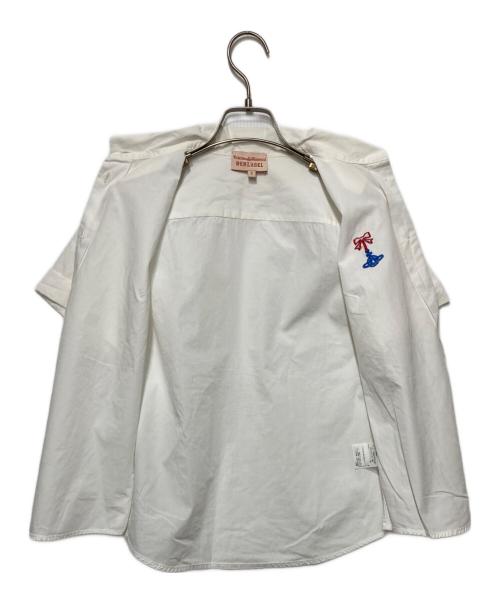 Vivienne Westwood RED LABEL（ヴィヴィアンウエストウッドレッドレーベル）Vivienne Westwood RED LABEL (ヴィヴィアンウエストウッドレッドレーベル) オーブ刺繍半袖シャツ ホワイト サイズ:3の古着・服飾アイテム