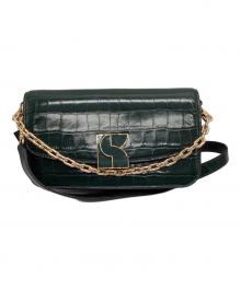Kate Spade（ケイトスペード）の古着「クロコエンボスショルダーバッグ」｜グリーン
