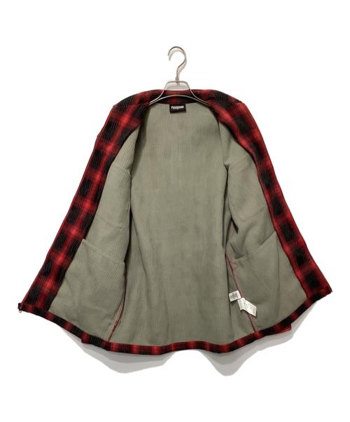 PLEASURES（プレジャーズ）PLEASURES (プレジャーズ) チェックジャケット レッド×ブラック サイズ:表記無しの古着・服飾アイテム