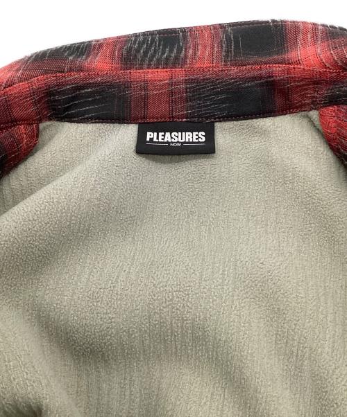 PLEASURES（プレジャーズ）PLEASURES (プレジャーズ) チェックジャケット レッド×ブラック サイズ:表記無しの古着・服飾アイテム
