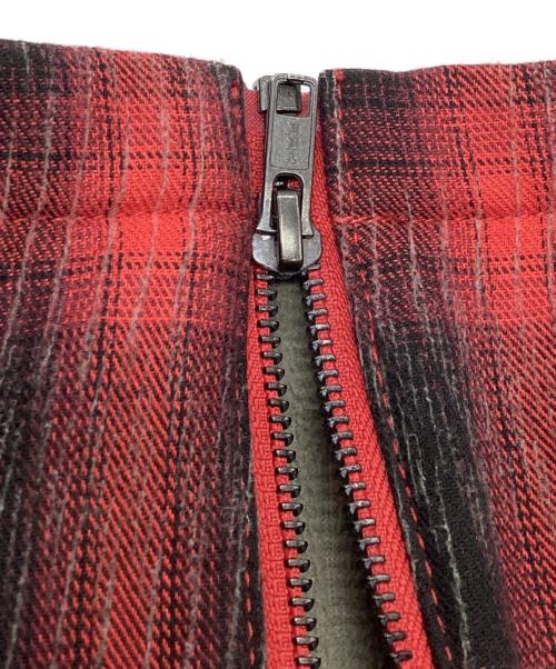 PLEASURES（プレジャーズ）PLEASURES (プレジャーズ) チェックジャケット レッド×ブラック サイズ:表記無しの古着・服飾アイテム