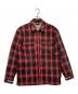 PLEASURES（プレジャーズ）の古着「チェックジャケット」｜レッド×ブラック