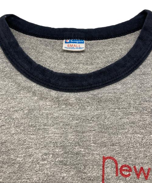 Champion（チャンピオン）Champion (チャンピオン) リンガーtシャツ グレー×ネイビー サイズ:Sの古着・服飾アイテム