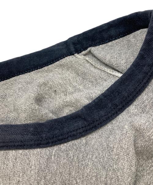 Champion（チャンピオン）Champion (チャンピオン) リンガーtシャツ グレー×ネイビー サイズ:Sの古着・服飾アイテム