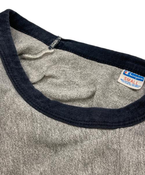 Champion（チャンピオン）Champion (チャンピオン) リンガーtシャツ グレー×ネイビー サイズ:Sの古着・服飾アイテム