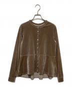 green label relaxingグリーンレーベルリラクシング）の古着「スナップボタンカーディガン」｜ブラウン