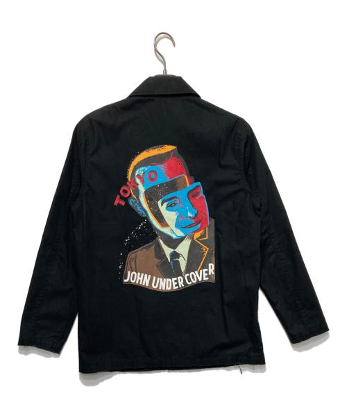JohnUNDERCOVER（ジョンアンダーカバー）JohnUNDERCOVER (ジョンアンダーカバー) バックプリントコーチジャケット ブラック サイズ:1の古着・服飾アイテム