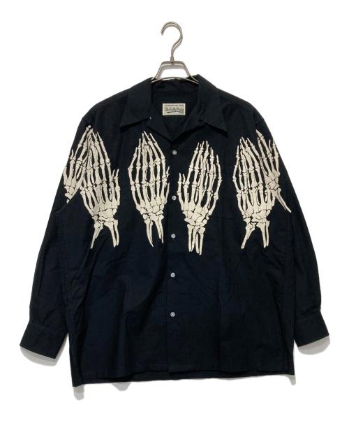 WACKO MARIA（ワコマリア）WACKO MARIA (ワコマリア) スカルプレイハンドハワイアンシャツ ブラック サイズ:Mの古着・服飾アイテム