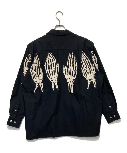 WACKO MARIA（ワコマリア）WACKO MARIA (ワコマリア) スカルプレイハンドハワイアンシャツ ブラック サイズ:Mの古着・服飾アイテム