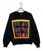 SOFFEソフィー）の古着「プリントスウェット」｜ブラック