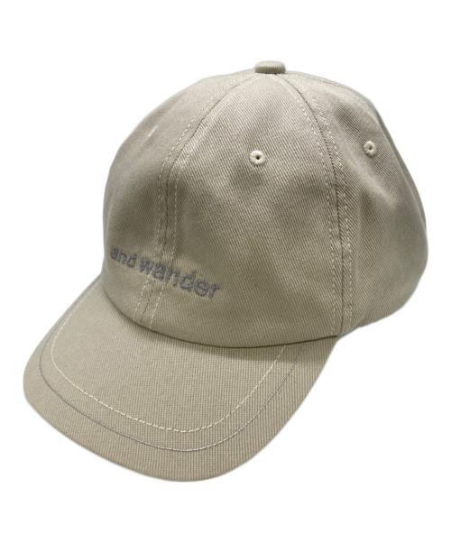 and wander（アンドワンダー）and wander (アンドワンダー) cotton twill cap ベージュ サイズ:Fの古着・服飾アイテム