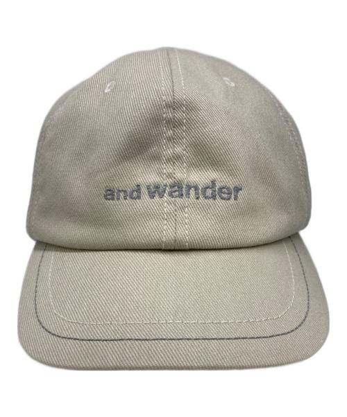 and wander（アンドワンダー）and wander (アンドワンダー) cotton twill cap ベージュ サイズ:Fの古着・服飾アイテム