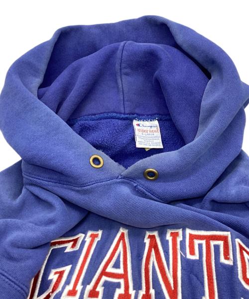 Champion（チャンピオン）Champion (チャンピオン) ワッペンリバースウィーブパーカー ブルー サイズ:XLの古着・服飾アイテム