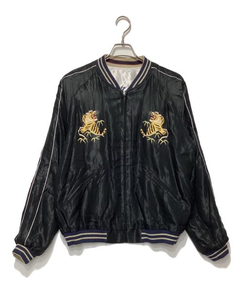 東洋エンタープライズ（トウヨウエンタープライズ）東洋エンタープライズ (トウヨウエンタープライズ) Style Acetate Souvenir Jacket ブラック×ホワイト サイズ:XLの古着・服飾アイテム