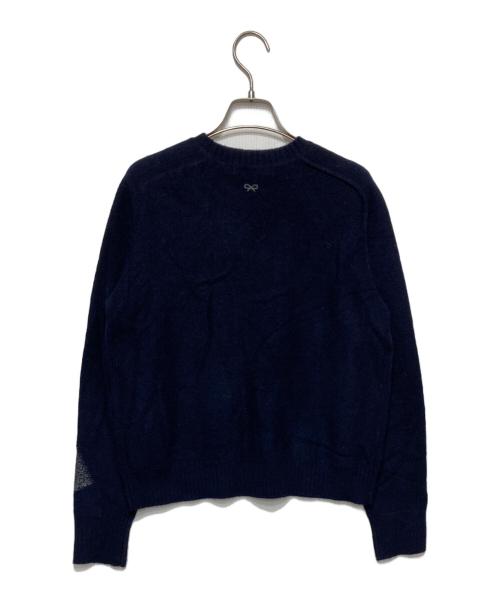 UNIQLO（ユニクロ）UNIQLO (ユニクロ) ANYA HINDMARCH (アニヤ・ハインドマーチ) コラボカシミヤニット ネイビー サイズ:Ｍの古着・服飾アイテム