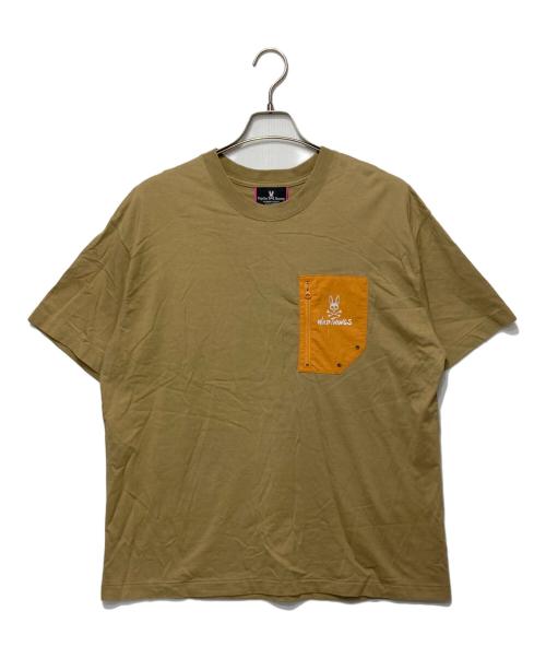 Psycho Bunny（サイコ バニー）Psycho Bunny (サイコ バニー) WILD THINGS (ワイルドシングス) ポケットTシャツ ベージュ サイズ:Mの古着・服飾アイテム