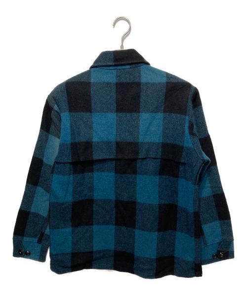 WOOLRICH（ウールリッチ）WOOLRICH (ウールリッチ) ウールスポーツジャケット ブルー×ブラック サイズ:Mの古着・服飾アイテム