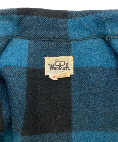 WOOLRICH（ウールリッチ）WOOLRICH (ウールリッチ) ウールスポーツジャケット ブルー×ブラック サイズ:Mの古着・服飾アイテム