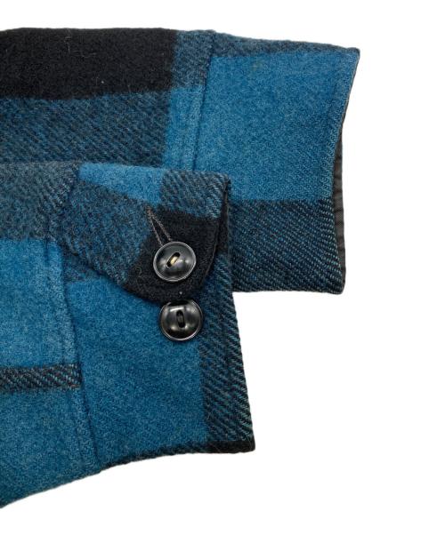 WOOLRICH（ウールリッチ）WOOLRICH (ウールリッチ) ウールスポーツジャケット ブルー×ブラック サイズ:Mの古着・服飾アイテム