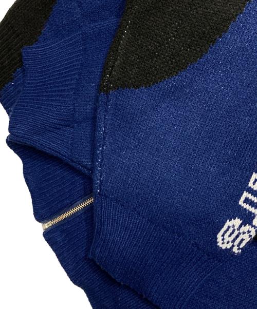 SLY（スライ）SLY (スライ) LOGO JQ ZIP UP カーディガン ブルー サイズ:Fの古着・服飾アイテム