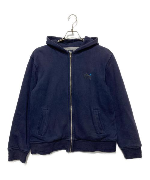 stussy（ステューシー）stussy (ステューシー) 裏サーマルジップパーカー ネイビー サイズ:Ｍの古着・服飾アイテム