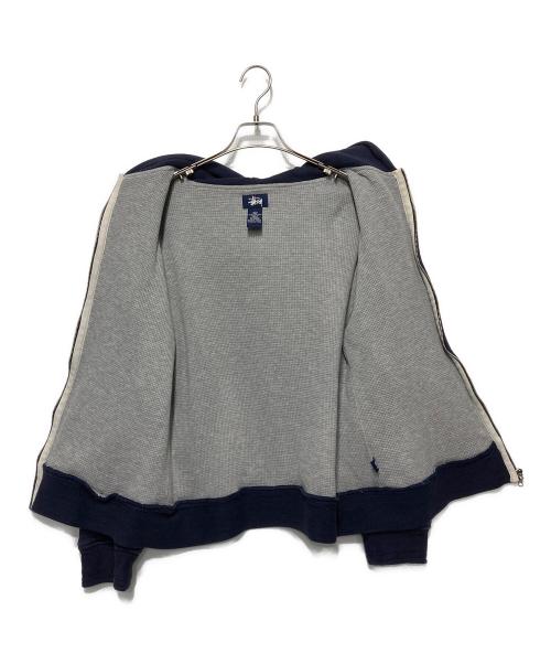 stussy（ステューシー）stussy (ステューシー) 裏サーマルジップパーカー ネイビー サイズ:Ｍの古着・服飾アイテム