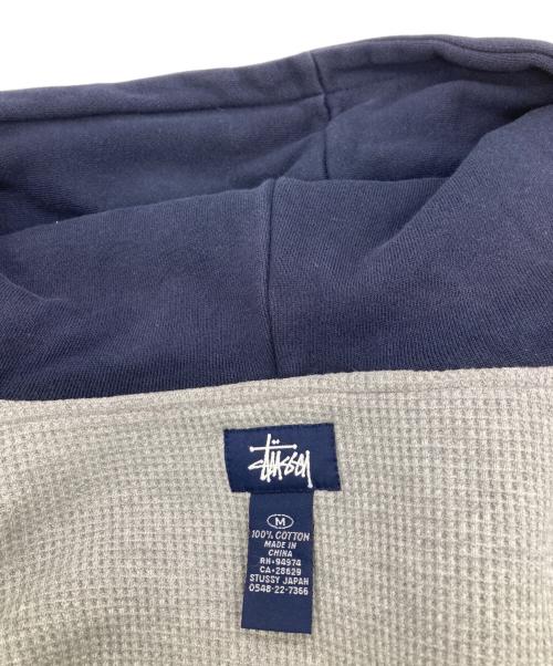 stussy（ステューシー）stussy (ステューシー) 裏サーマルジップパーカー ネイビー サイズ:Ｍの古着・服飾アイテム