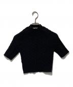 alexanderwang.tアレキサンダーワンティー）の古着「半袖ケーブルニット」｜ブラック