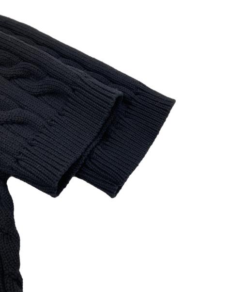 alexanderwang.t（アレキサンダーワンティー）alexanderwang.t (アレキサンダーワンティー) 半袖ケーブルニット ブラック サイズ:XSの古着・服飾アイテム