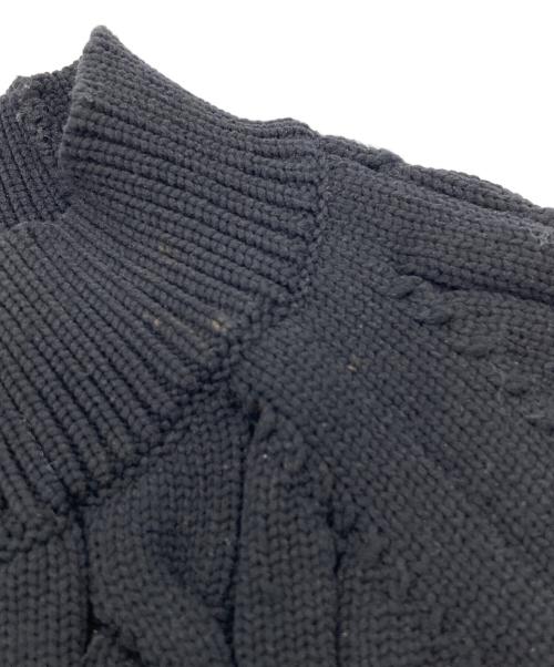alexanderwang.t（アレキサンダーワンティー）alexanderwang.t (アレキサンダーワンティー) 半袖ケーブルニット ブラック サイズ:XSの古着・服飾アイテム