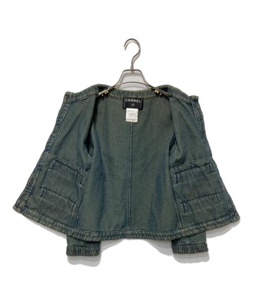 CHANEL（シャネル）CHANEL (シャネル) ココマークボタンデニムジャケット インディゴ サイズ:36の古着・服飾アイテム
